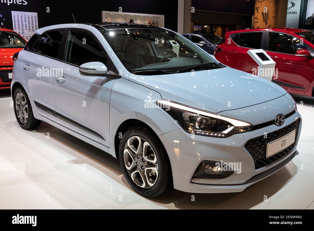 Hyundai i20 al Salone dell'Autosalon di Bruxelles. Belgio - 18 gennaio 2019. Foto Stock