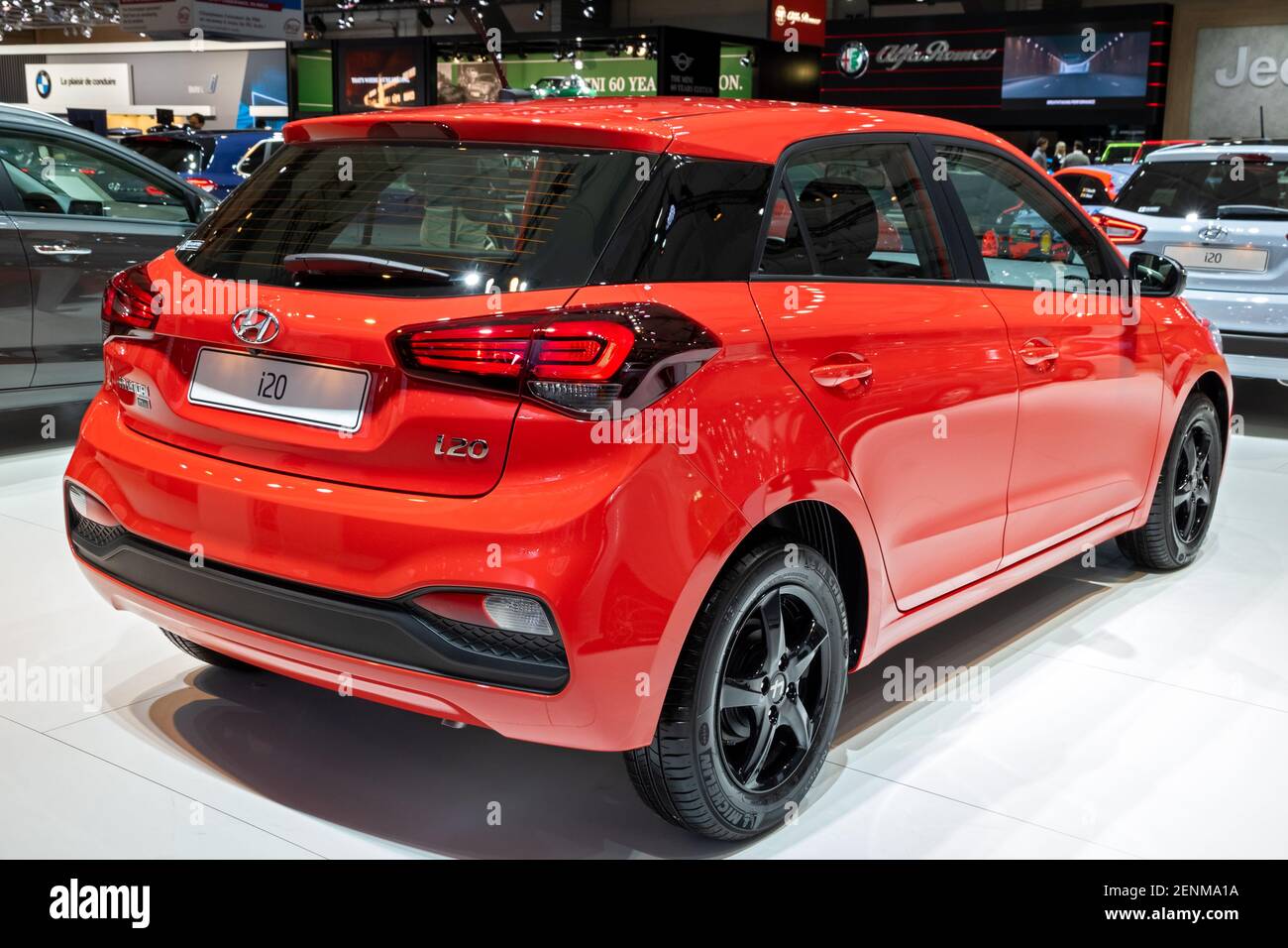 Hyundai i20 al Salone dell'Autosalon di Bruxelles. Belgio - 18 gennaio 2019. Foto Stock