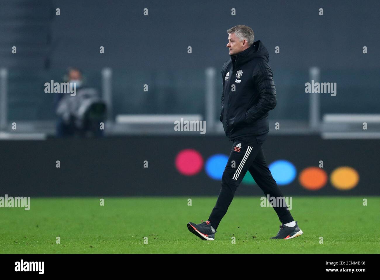 Torino, Italia. 18 febbraio 2021. OLE Gunnar Solskjaer del Manchester United FC durante la partita UEFA Europa League tra Real Sociedad de Futbol e Manchester United FC . Foto Stock