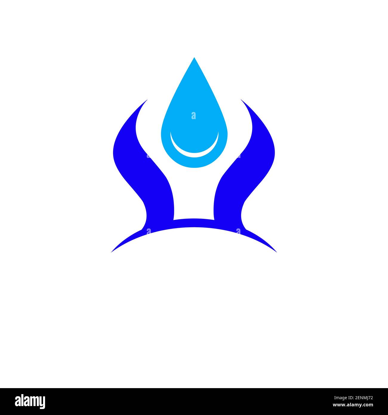 Risparmia acqua e risparmia il design vettoriale del logo Earth. Illustrazione Vettoriale