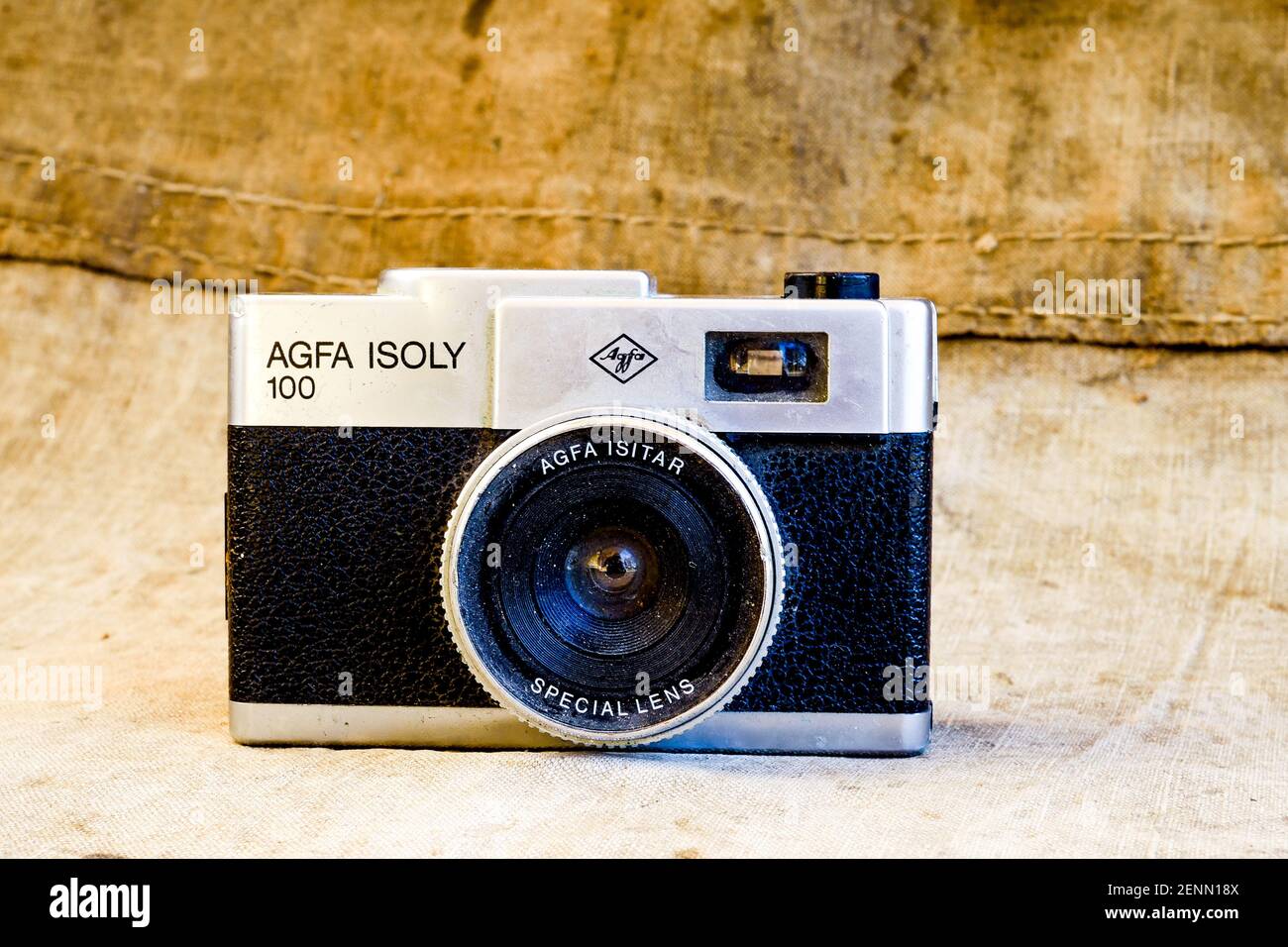 Fotocamera Agfa Isoly d'epoca, Francia, 70ies Foto Stock