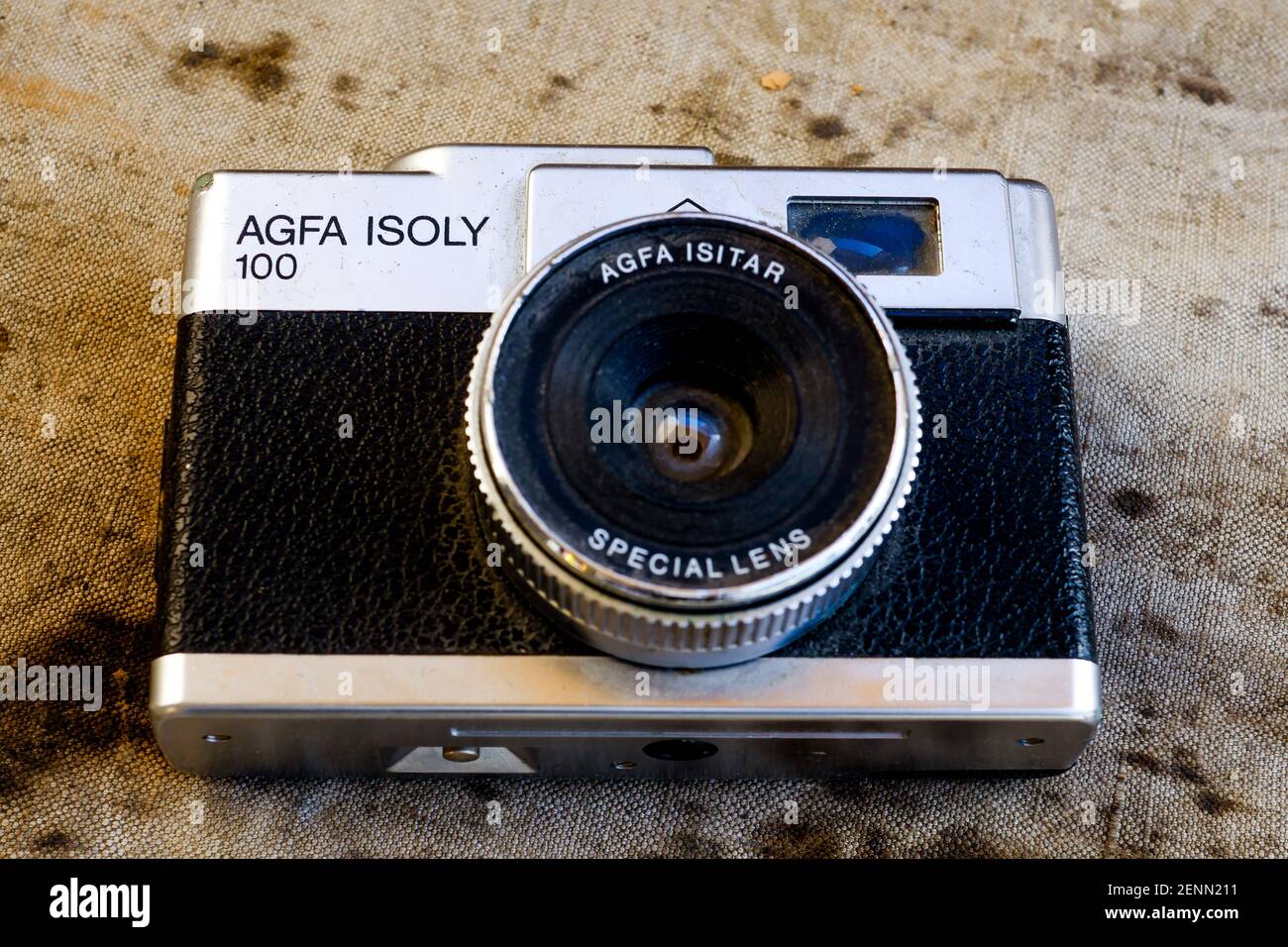 Fotocamera Agfa Isoly d'epoca, Francia, 70ies Foto Stock