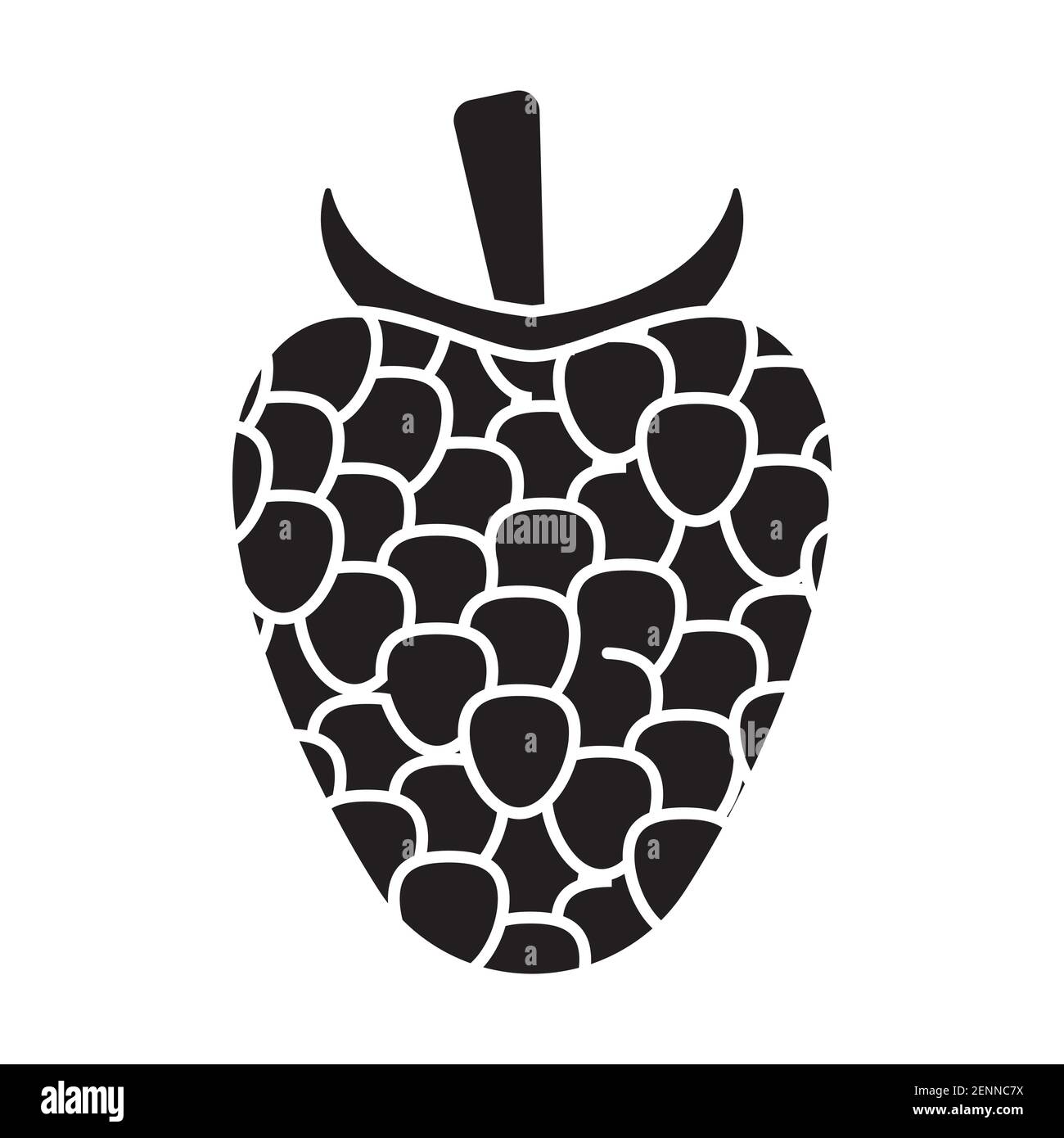 Icona vettoriale piatta frutta lampone per applicazioni e siti web Illustrazione Vettoriale