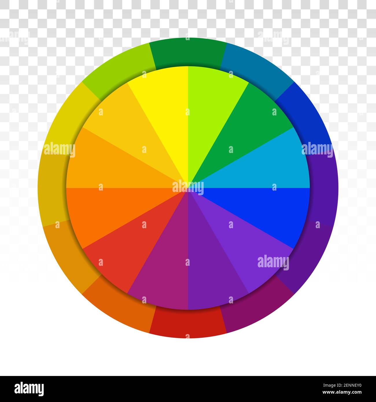 ruota colori o icona vettoriale piatta cerchio di selezione colori per applicazioni e siti web Illustrazione Vettoriale