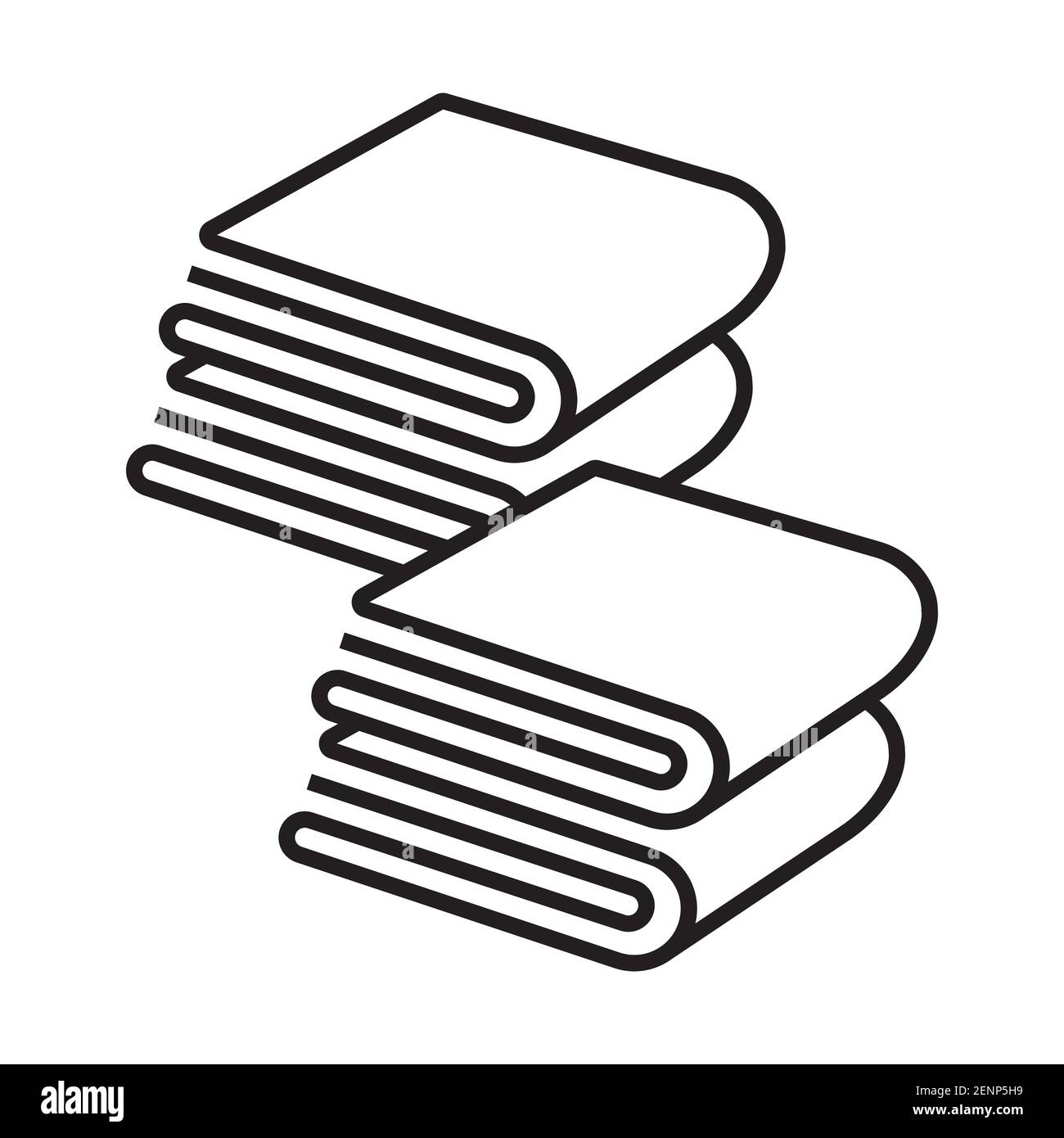 Pile di asciugamani piegati o asciugamani linea art icona per applicazioni o siti web Illustrazione Vettoriale