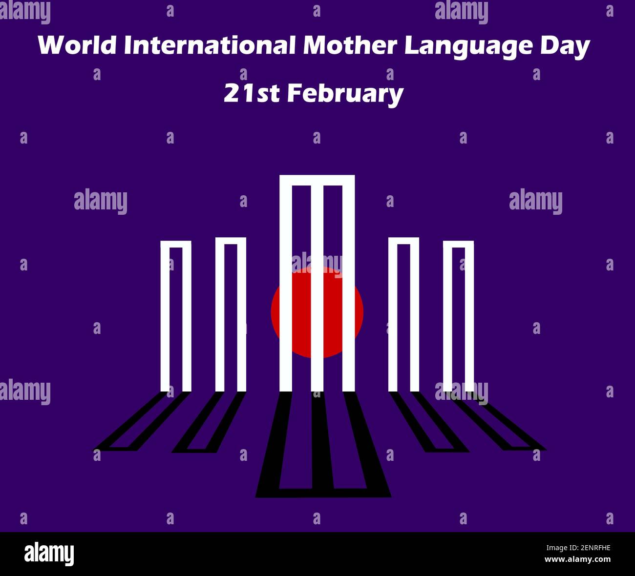 World International Mother Language Day Concept art illustration. Foto Stock