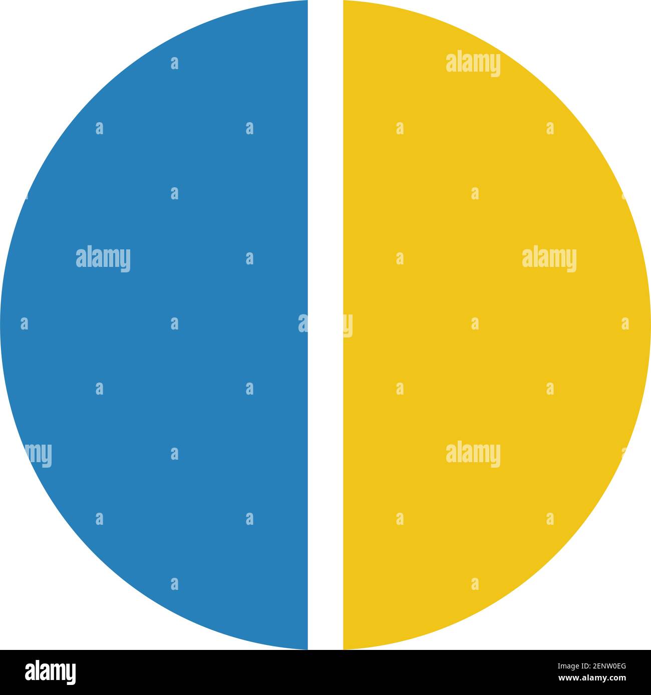 Icona grafico a torta simbolo vettoriale per dati e report in un'illustrazione a colori piatto Illustrazione Vettoriale