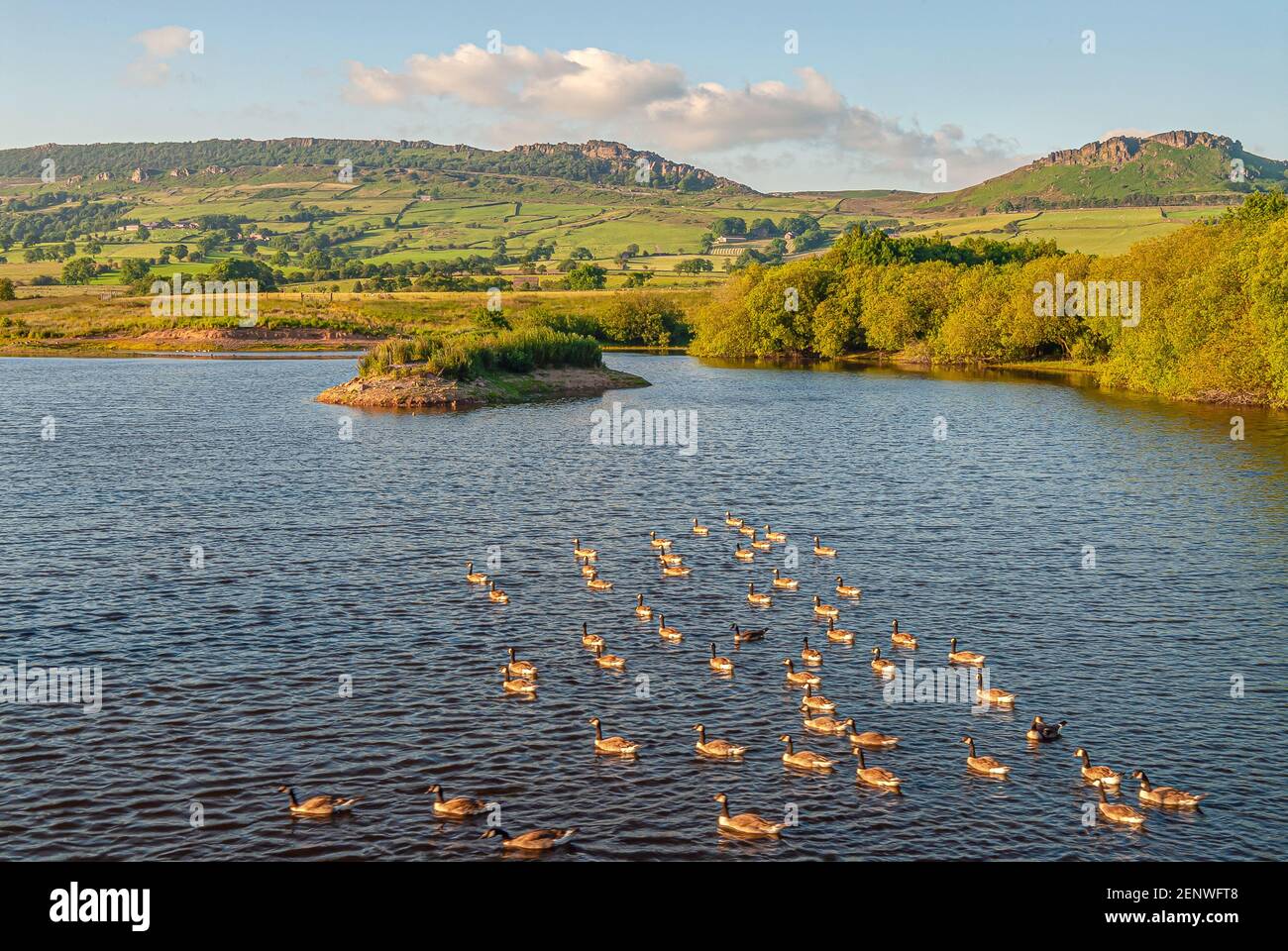 Lago artificiale di Tittesworth vicino a Leek, Staffordshire, Inghilterra, Regno Unito Foto Stock