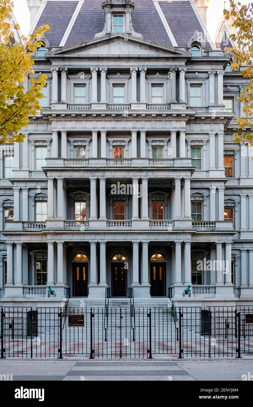 Dwight D. Eisenhower Executive Office Building esterno, Pennsylvania Ave NW, Washington DC, USA Foto Stock