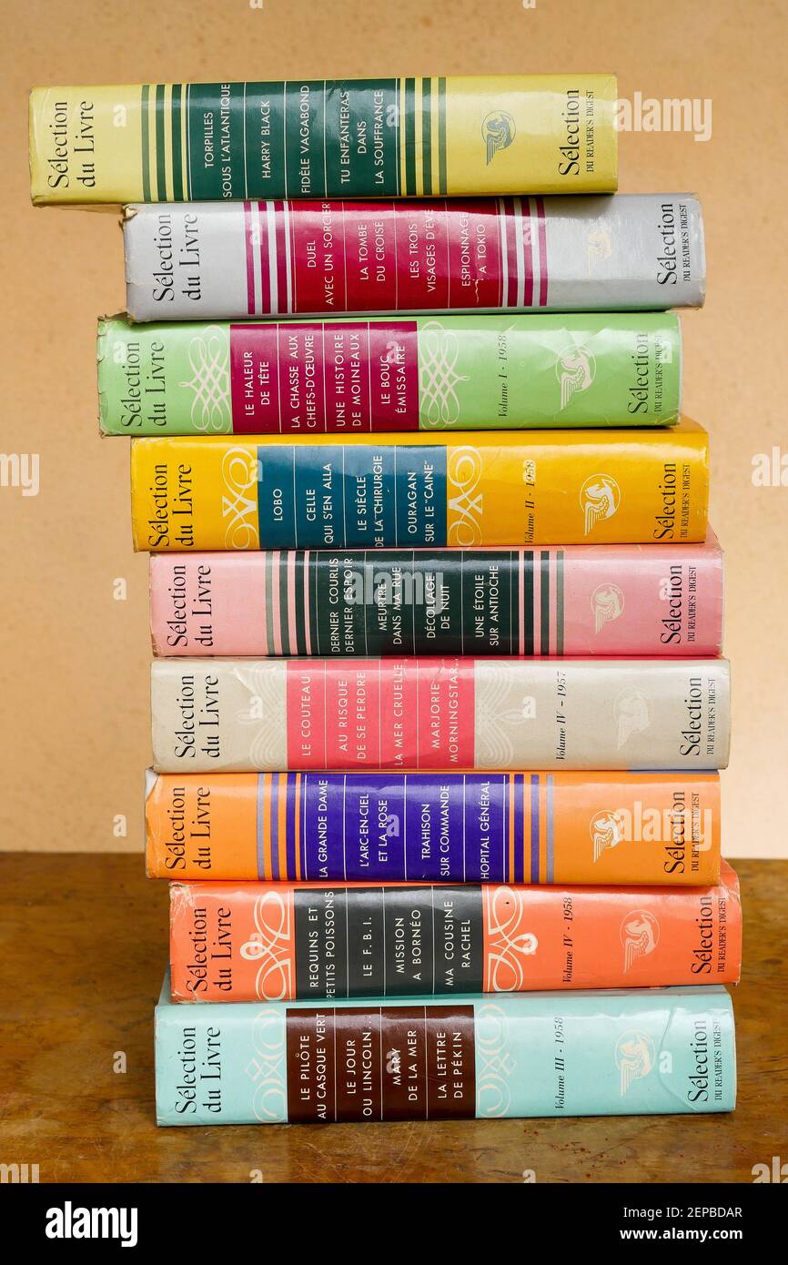 Reader's Digest books, Francia, 1958 Foto Stock