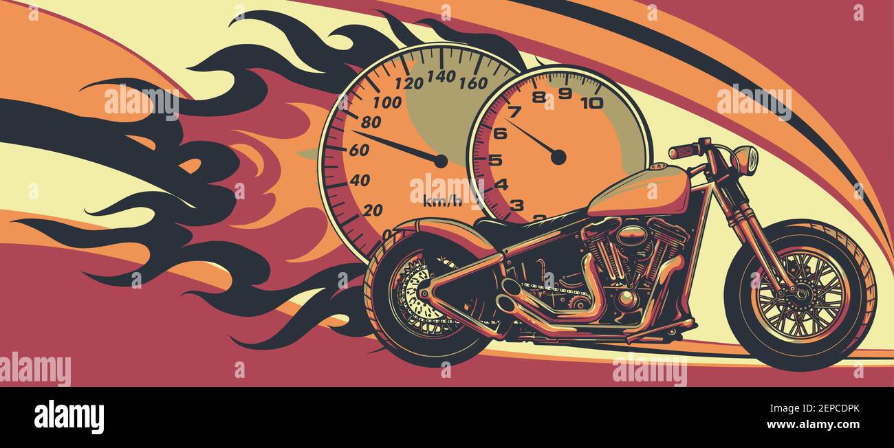 Una moto d'oca il disegno di illustrazione vettoriale sportivo Illustrazione Vettoriale