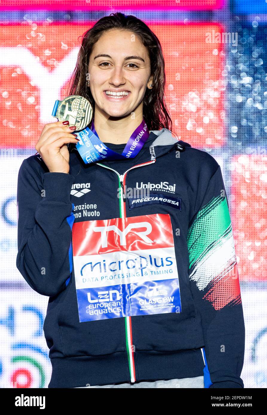 QUARARELLA Simona Italia ITA medaglia d'oro 400 finalissima donna freestyle  Glasgow 08/12/2019 XX
