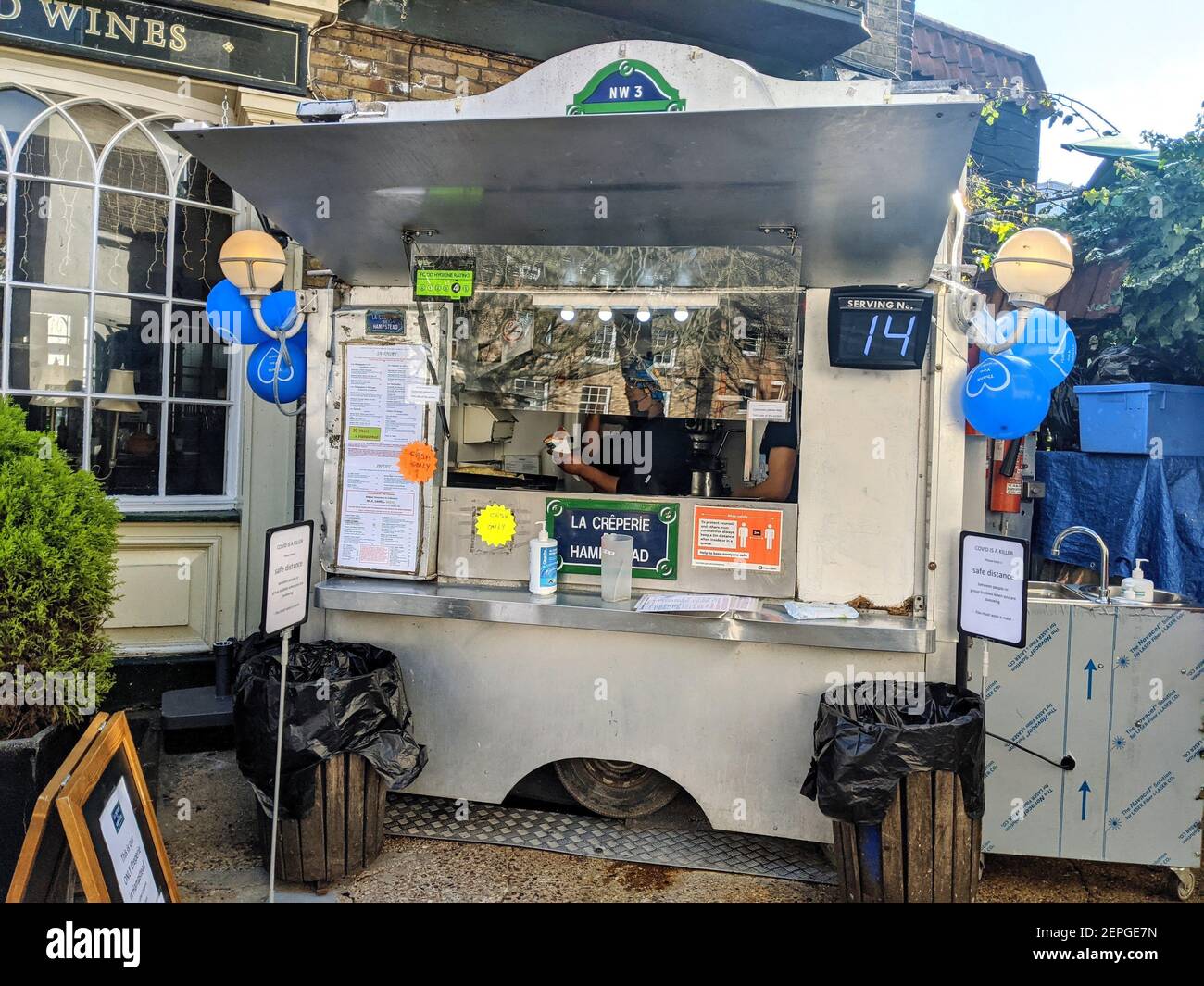 La creperie du Hampstead famoso bancarella di Street food crepe a Hampstead, Camden, Londra. Foto Stock