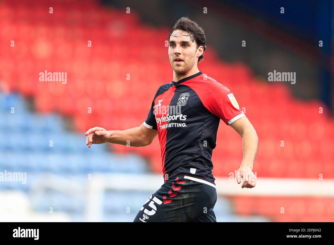 Matthew James n° 24 di Coventry City a Blackburn, Regno Unito il 27/02/2021. (Foto di Conor Molloy/News Images/Sipa USA) Foto Stock