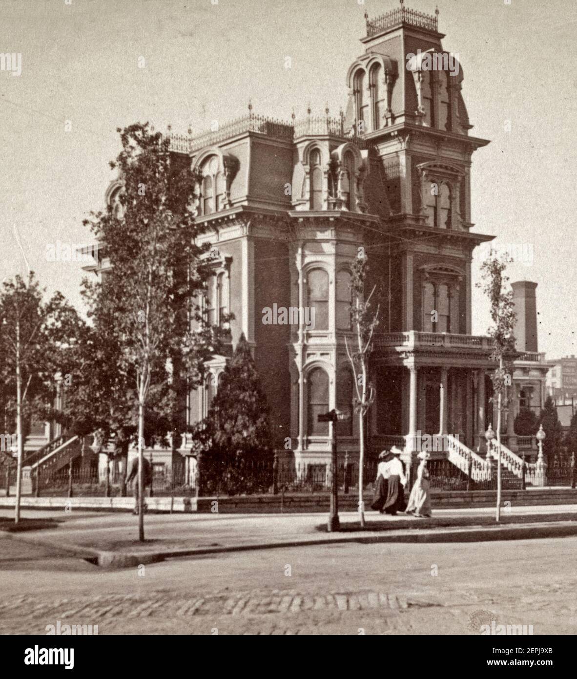 Amelia's Palace, ultima residenza ufficiale di Brigham Young, Salt Lake City, Utah, 1904 Foto Stock