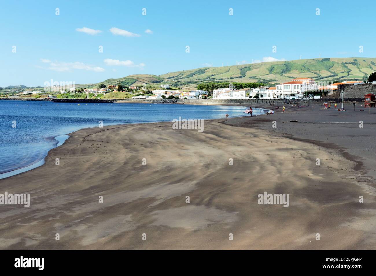 Spiaggia di Praia da Vitoria, Terceira, Azures Foto Stock