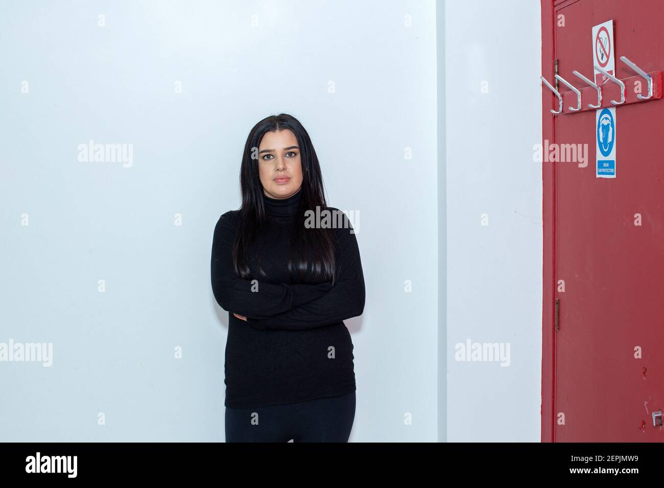 BELFAST, IRLANDA DEL NORD - Febbraio 23: Giornalista Patricia Devlin . Foto Stock