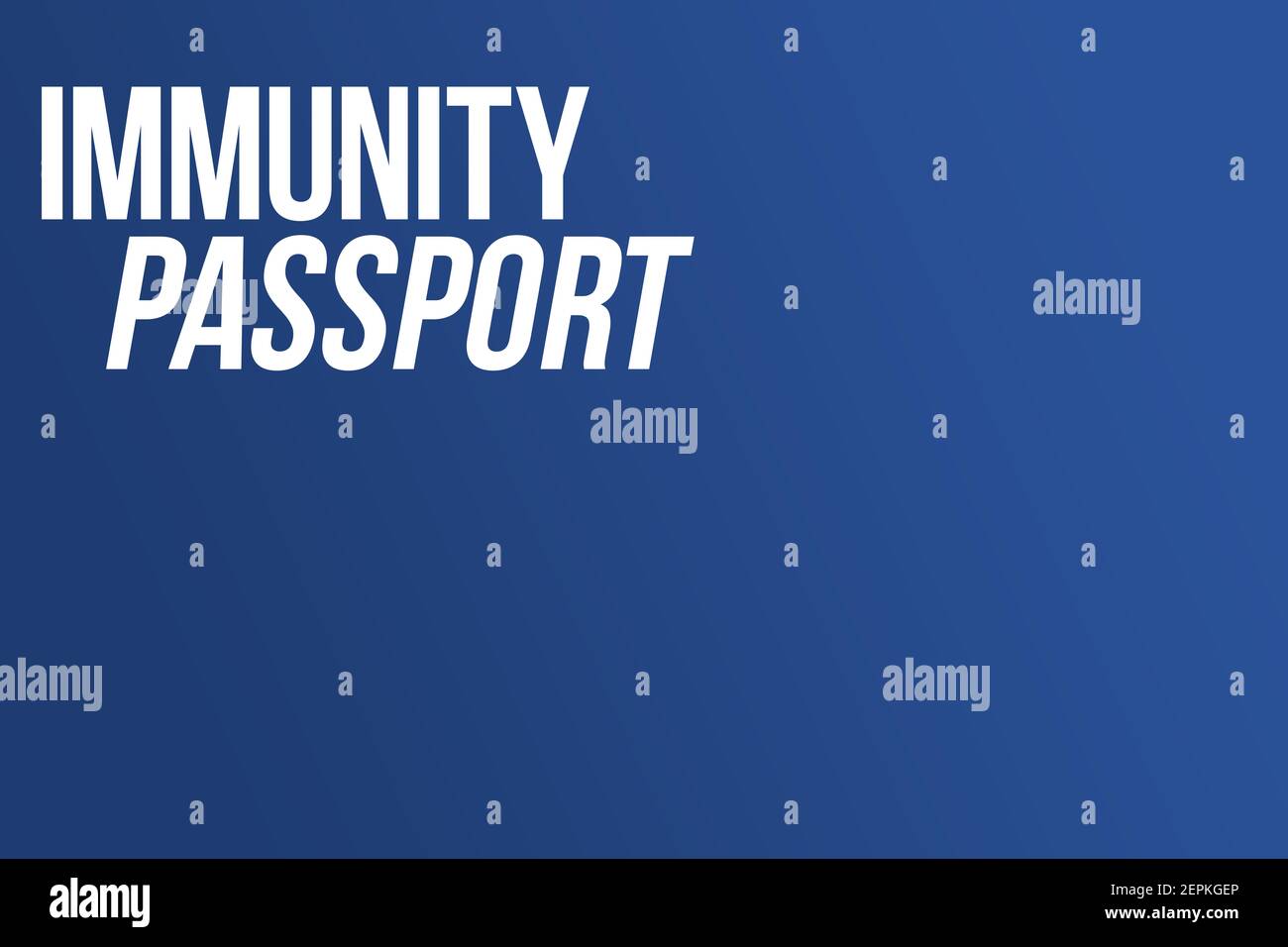 Immunità passaporto illustrazione sfondo o modello, mockup Foto Stock