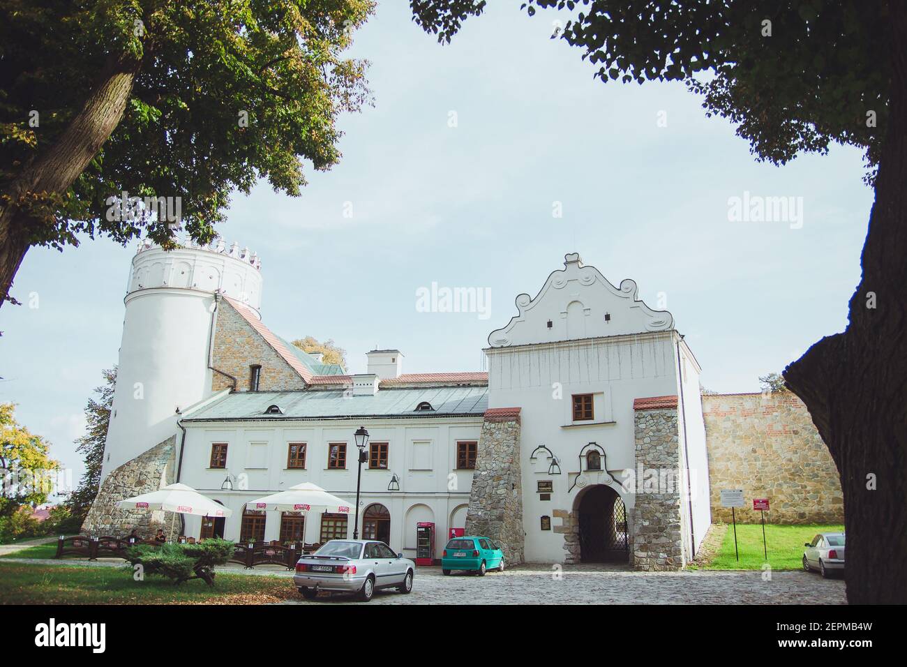 Przemysl, Polonia - Ottobre, 2016: Castello di Przemysl o Castello di Casimir, XIV secolo è una cittadella rinascimentale a Przemysl. Si trova sulla collina del Castello. Foto Stock