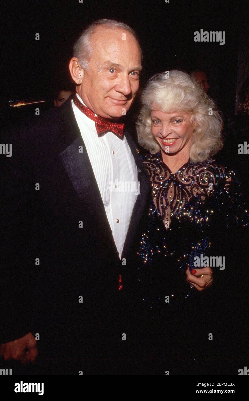 EVERLY HILLS, CA - NOVEMBRE 13: Astonaut Buzz Aldrin al 'Hoby A. Schweizter Awards' il 13 Novembre 1991 al Beverly Hilton Hotel di Beverly Hills, California. Credito: Ralph Dominguez/MediaPunch Foto Stock