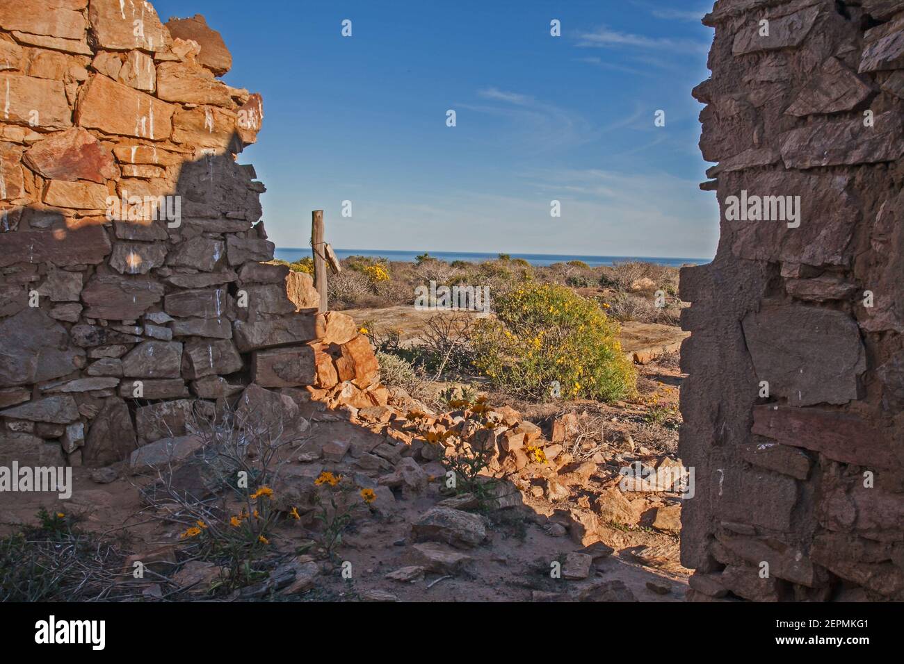 Rovina con vista mare 11568 Foto Stock