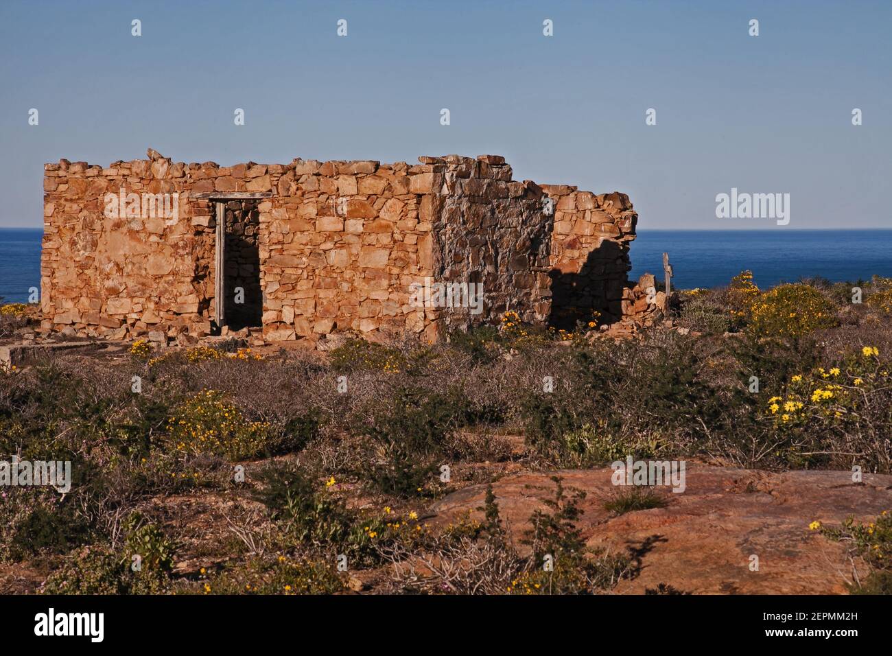 Rovine di una fattoria nel Parco Nazionale di Namaqua. Sudafrica 11576 Foto Stock