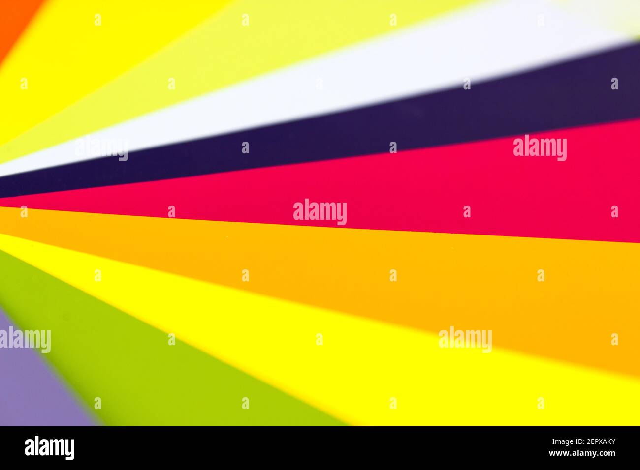 Dipingere le schede colore. Sfondo del progetto. Tavolozza di colori e sfumature diverse. Foto Stock