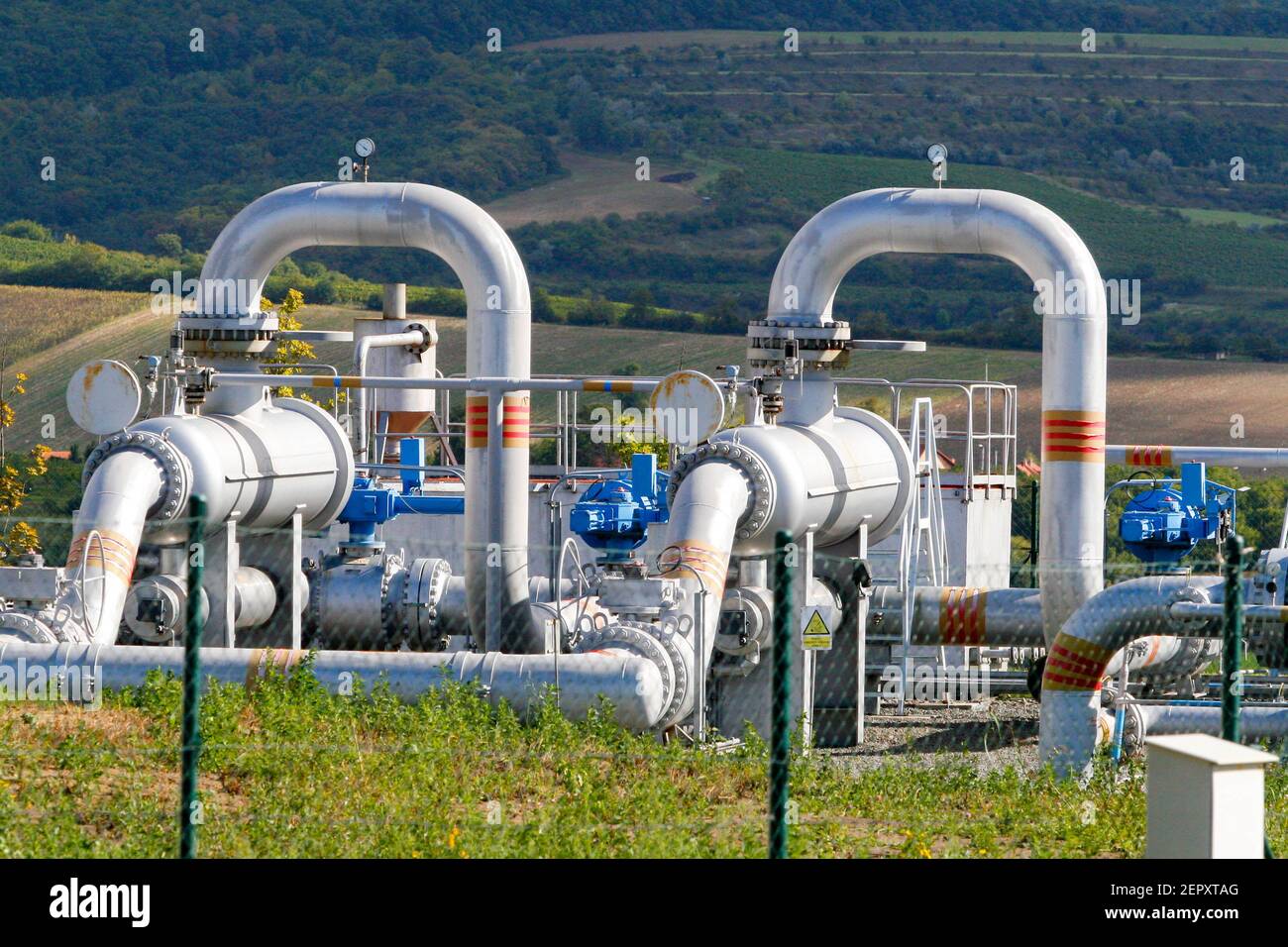 Gasdotto, estrazione gas Repubblica Ceca industria del gas Europa Foto Stock
