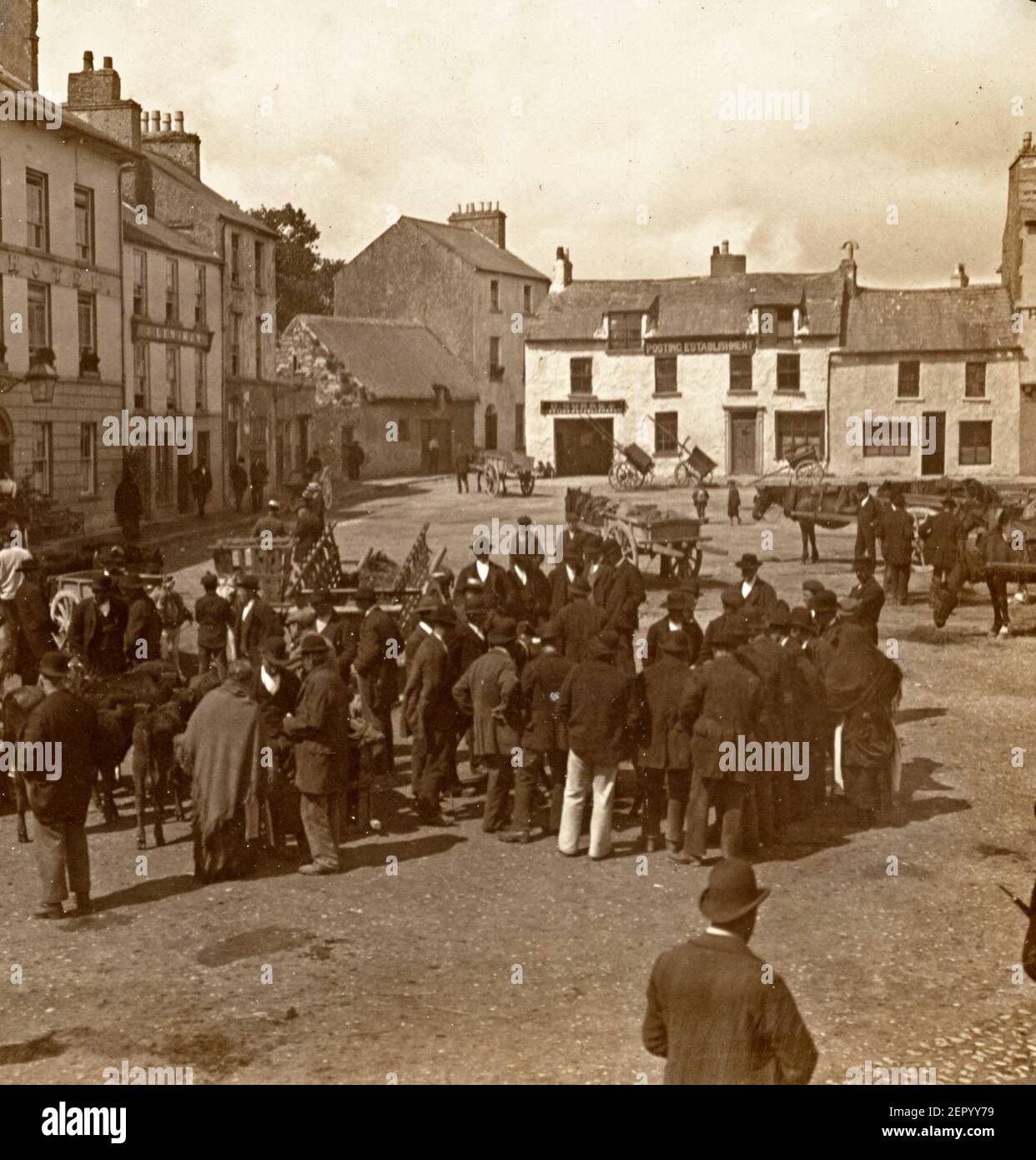 Eyre Square, Galway, Irlanda, circa 1900 Foto Stock