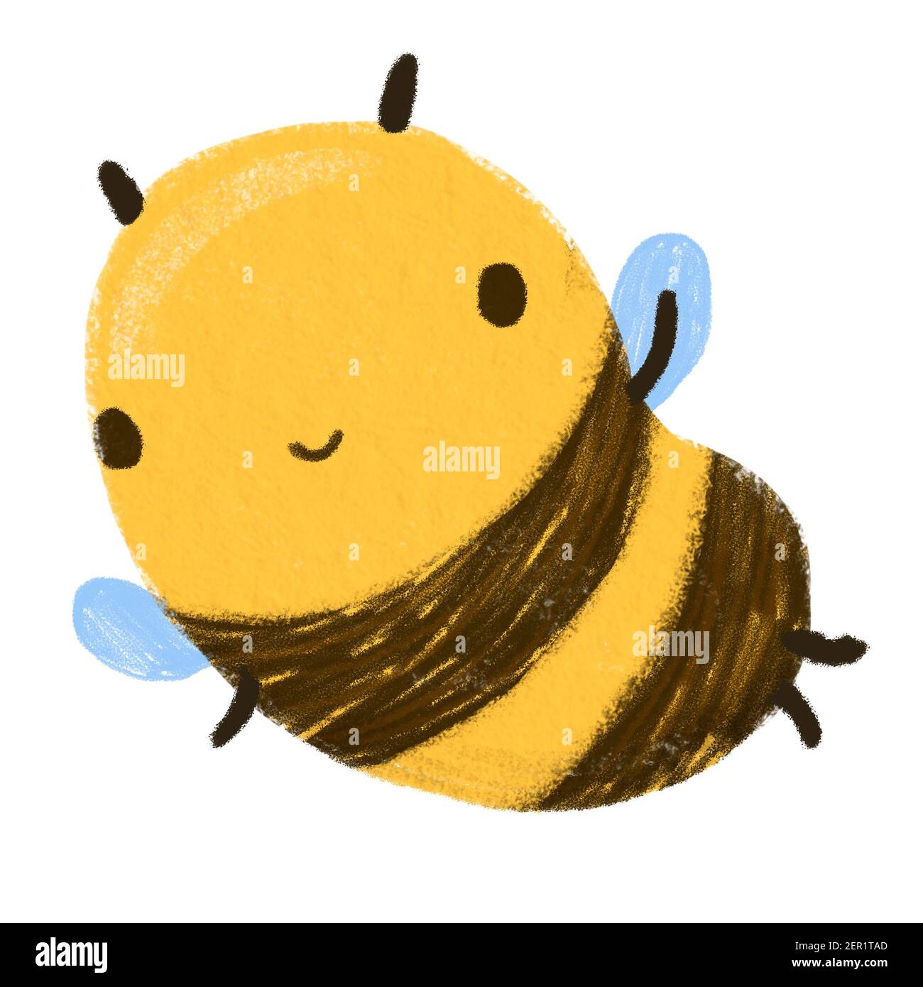 Carino Kawaii Happy divertente Miele Bee volare Foto Stock