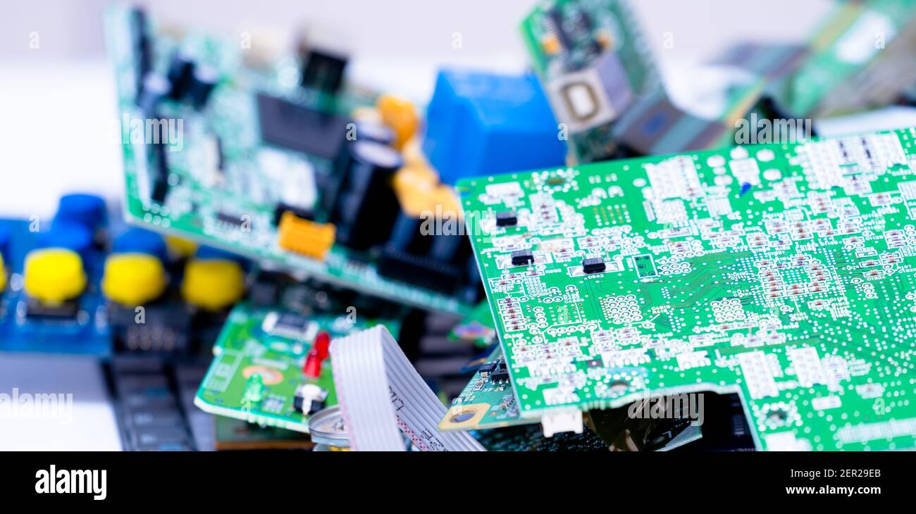 Industria elettronica dispositivi di riciclaggio dei rifiuti Foto Stock