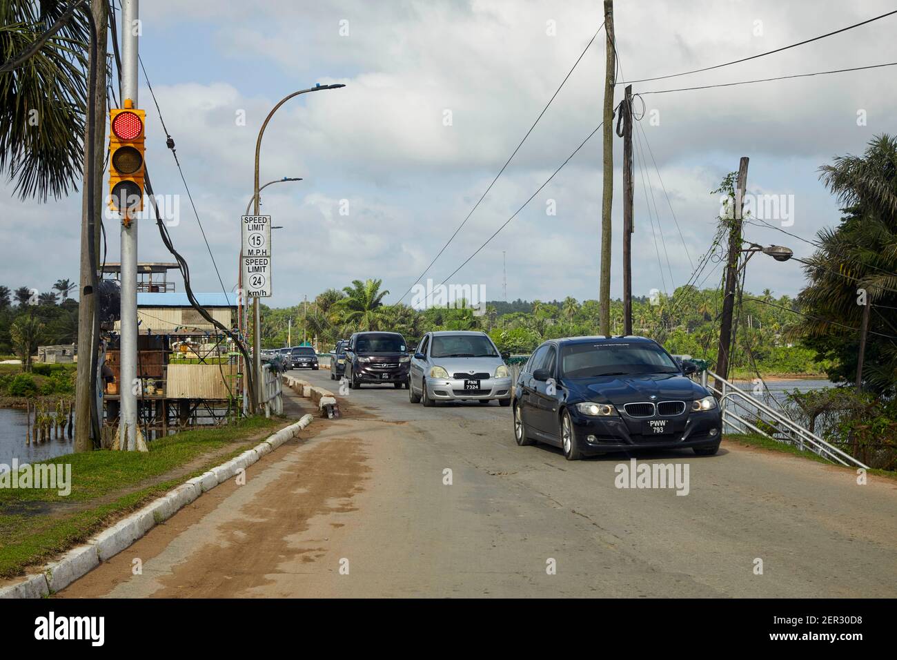 Ponte Wismar Mackenzie a Linden Guyana Sud America Foto Stock