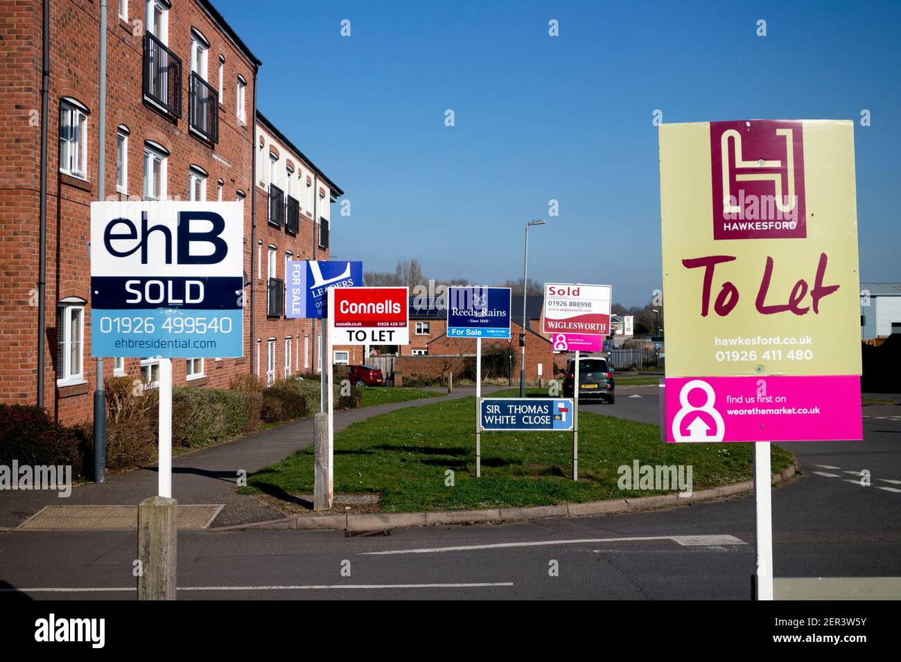 Agenzie immobiliari, Warwick, UK Foto Stock