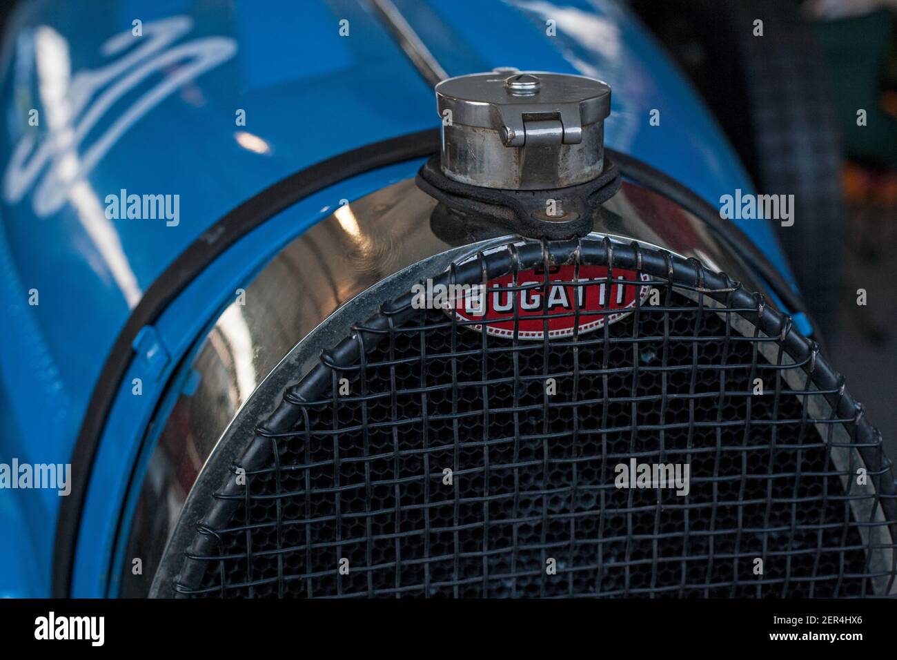 GRAN BRETAGNA / Inghilterra /stile di guida/ Bugatti alla salita Prescott Speed Hill Foto Stock