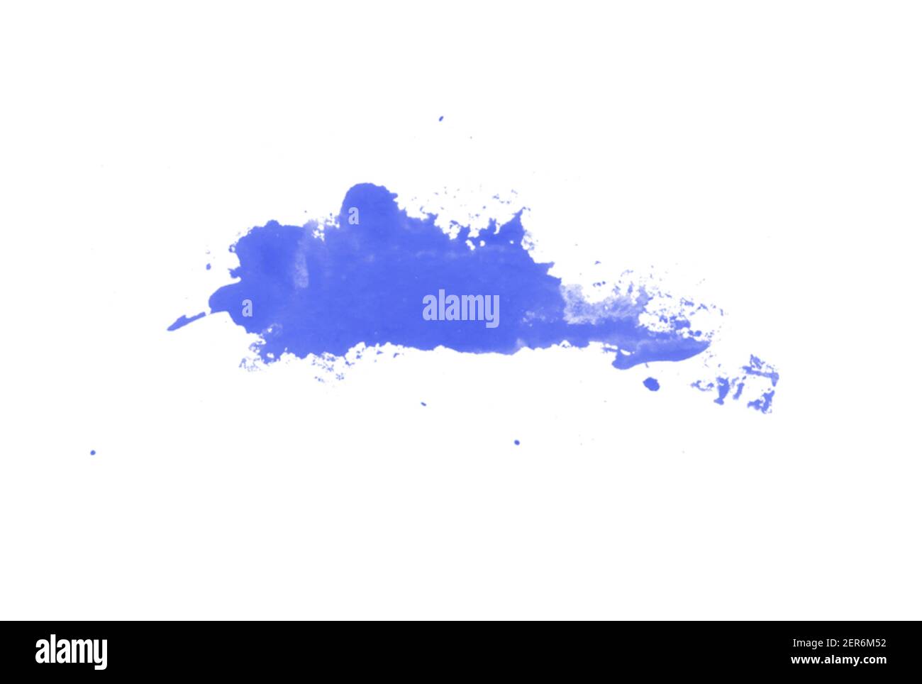 Pennello blu astratto per il disegno d'arte Foto Stock