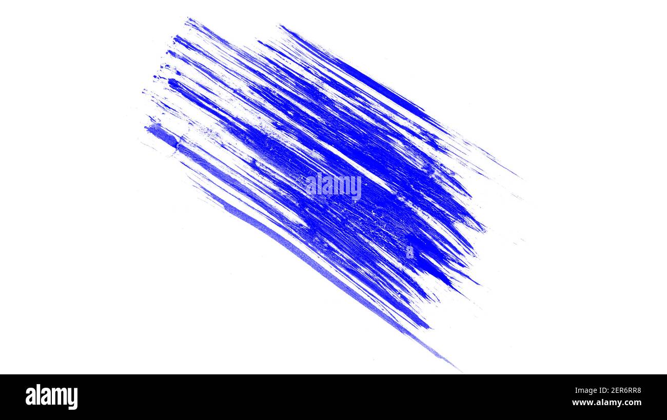 Bella illustrazione di pennello blu corsa di vernice Foto Stock