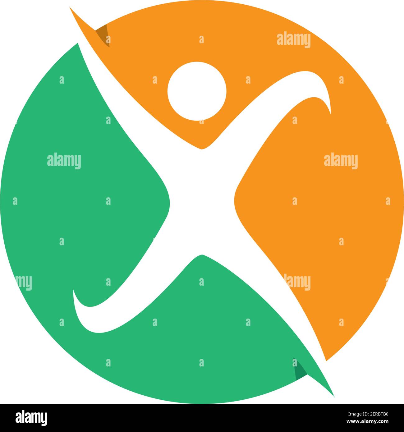 Modello di logo di vita sana disegno di illustrazione di icona vettoriale Illustrazione Vettoriale