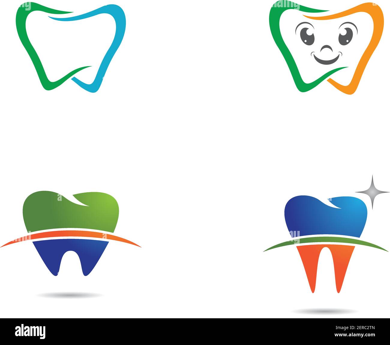 Logo dentale Template illustrazione vettoriale design icona Illustrazione Vettoriale