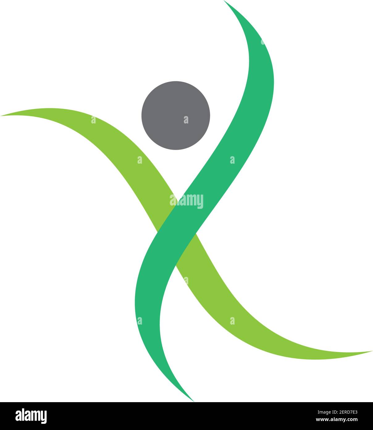 Modello di logo di vita sana disegno di illustrazione di icona vettoriale Illustrazione Vettoriale