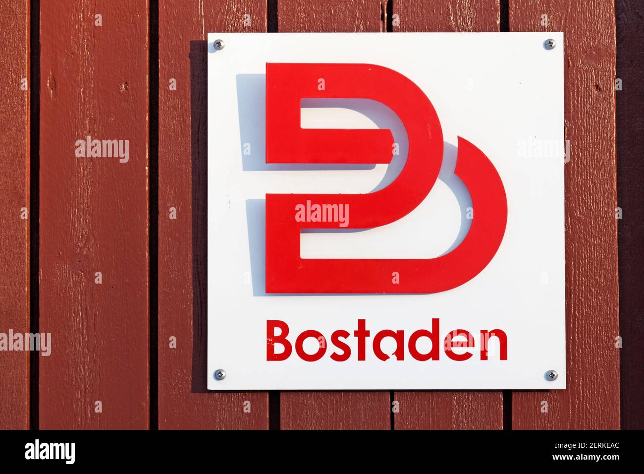 Umea, Norrland Svezia - 8 febbraio 2021: Il logo della società immobiliare locale Foto Stock