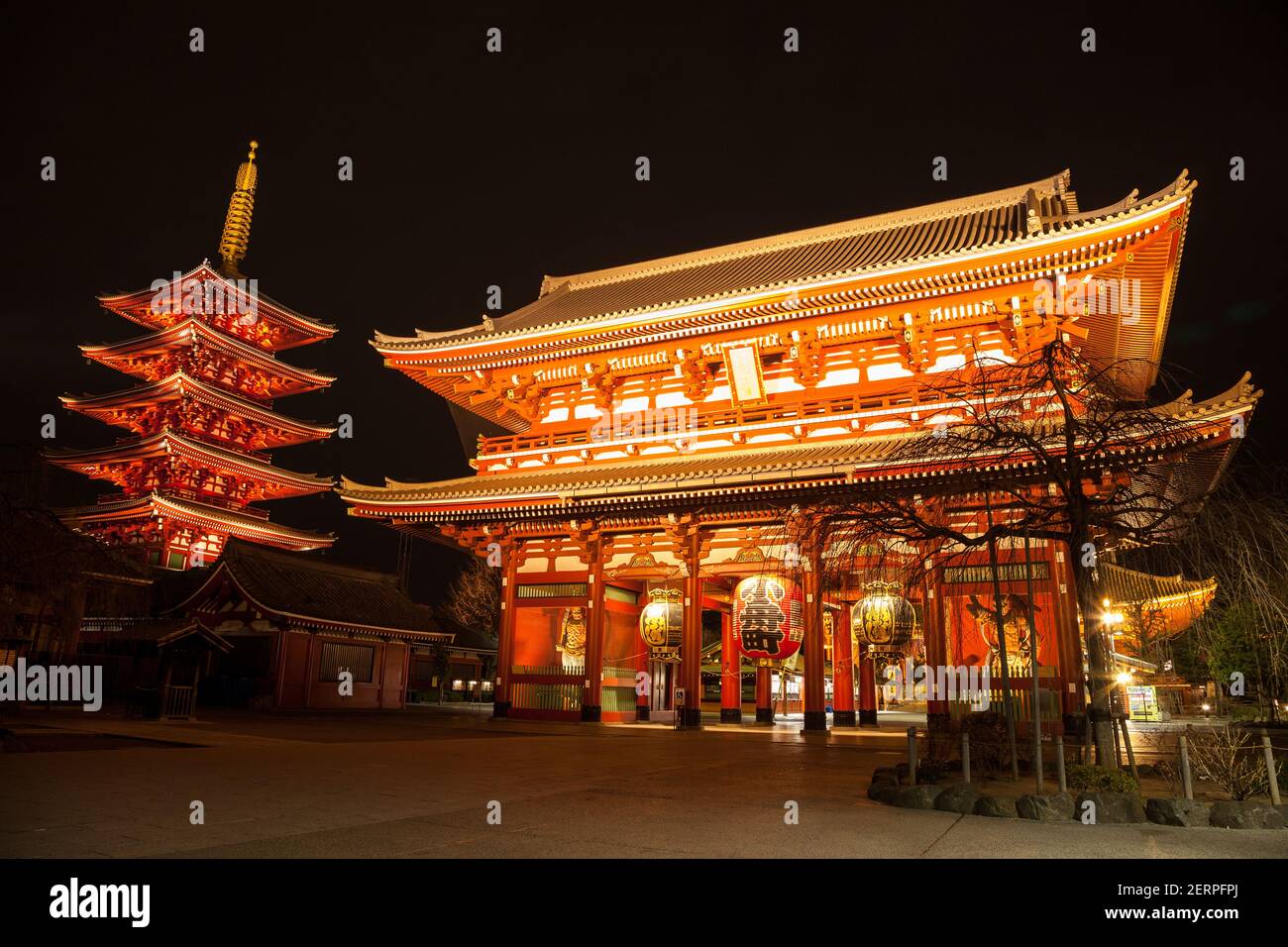 Tokyo, Giappone - 04 Gennaio 2018 : Tempio Senso-Ji Ad Asakusa, Tokyo, Giappone. Foto Stock