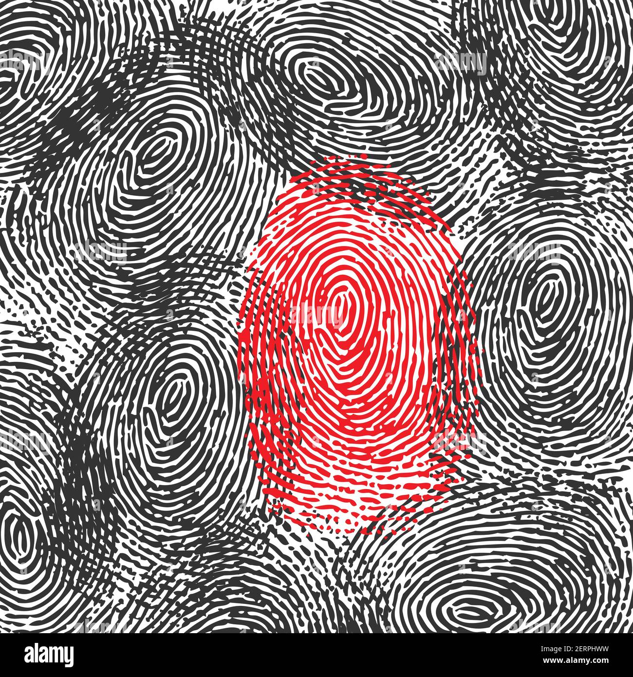 Impronte digitali sfondo nero crimine Illustrazione Vettoriale