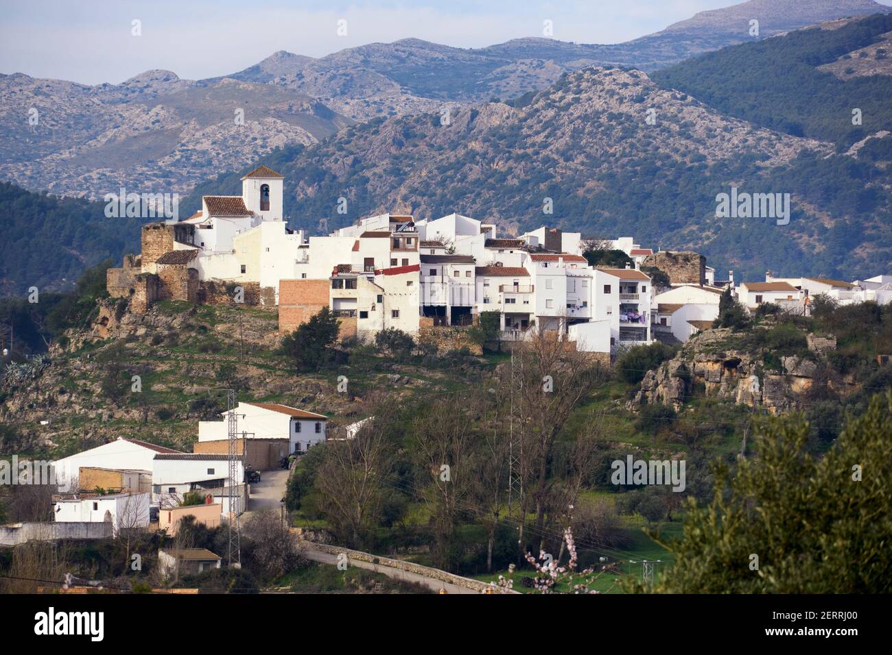 Città di El Burgo nel parco nazionale della Sierra de las Nieves nella provincia di Malaga. Andalusia, Spagna Foto Stock