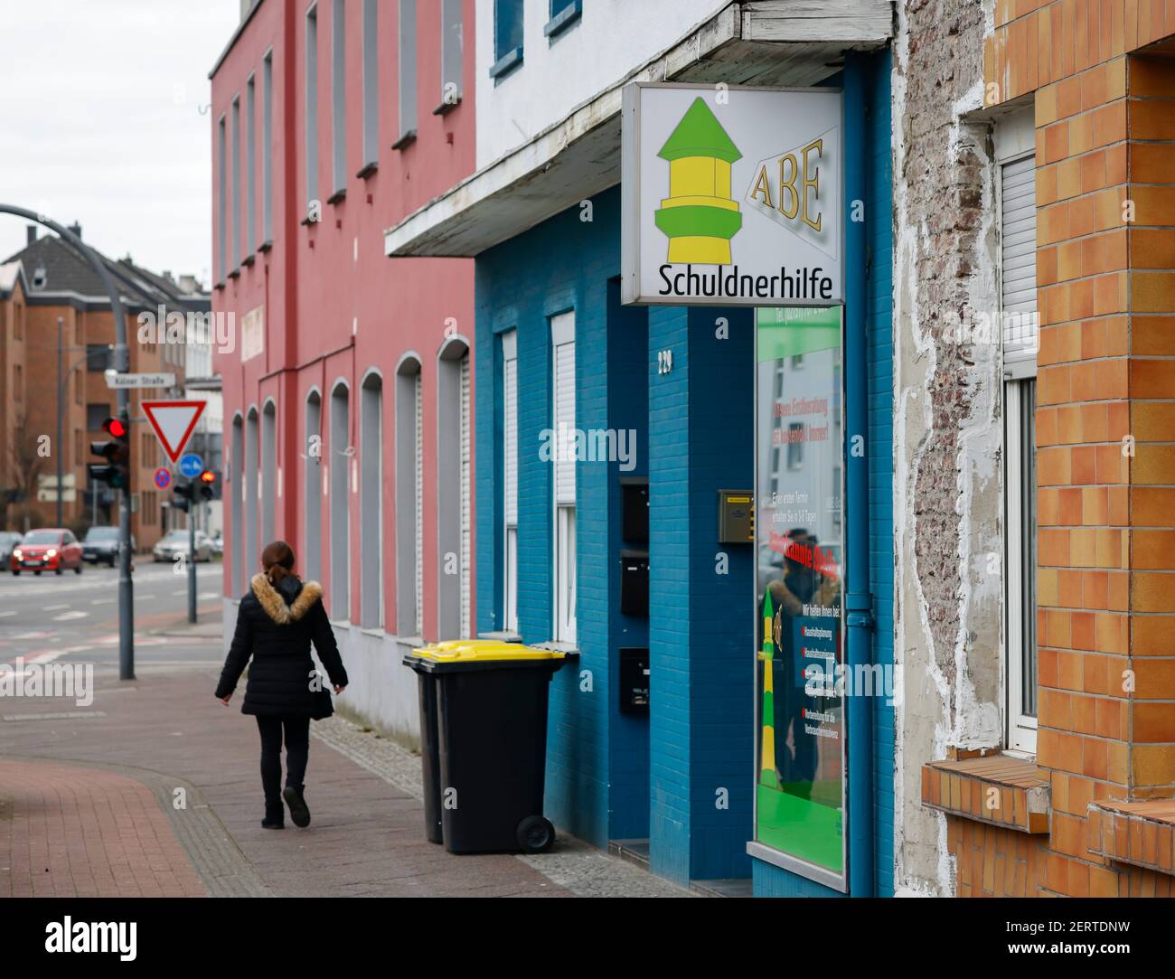 Krefeld, Renania Settentrionale-Vestfalia, Germania - ABE aiuto al debito. Foto Stock