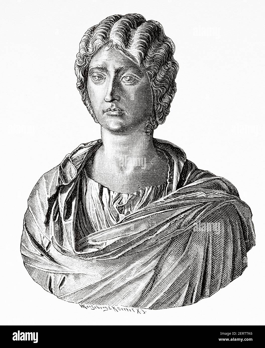 Imperatrice Julia Domna moglie di Settimio Severo, antico impero romano