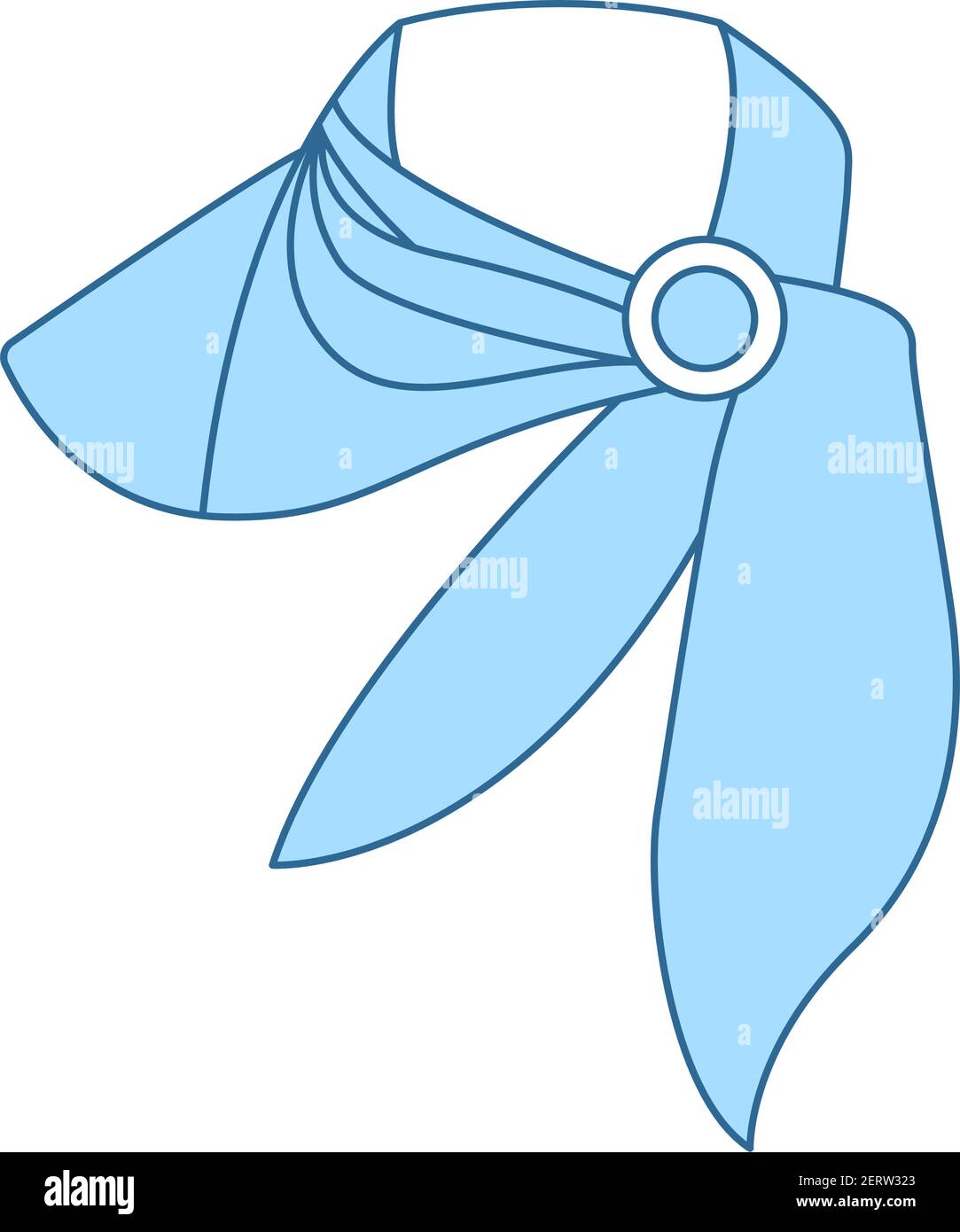 Icona sciarpa da collo donna business. Linea sottile ed editabile con  disegno di riempimento blu. Illustrazione vettoriale Immagine e Vettoriale  - Alamy
