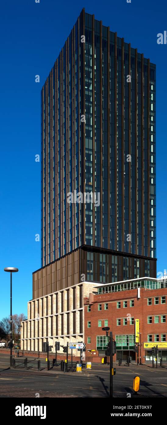 Vedute diurne della Torre Adriana, Newcastle Upon Tyne, Tyne and Wear, Inghilterra, Regno Unito Foto Stock