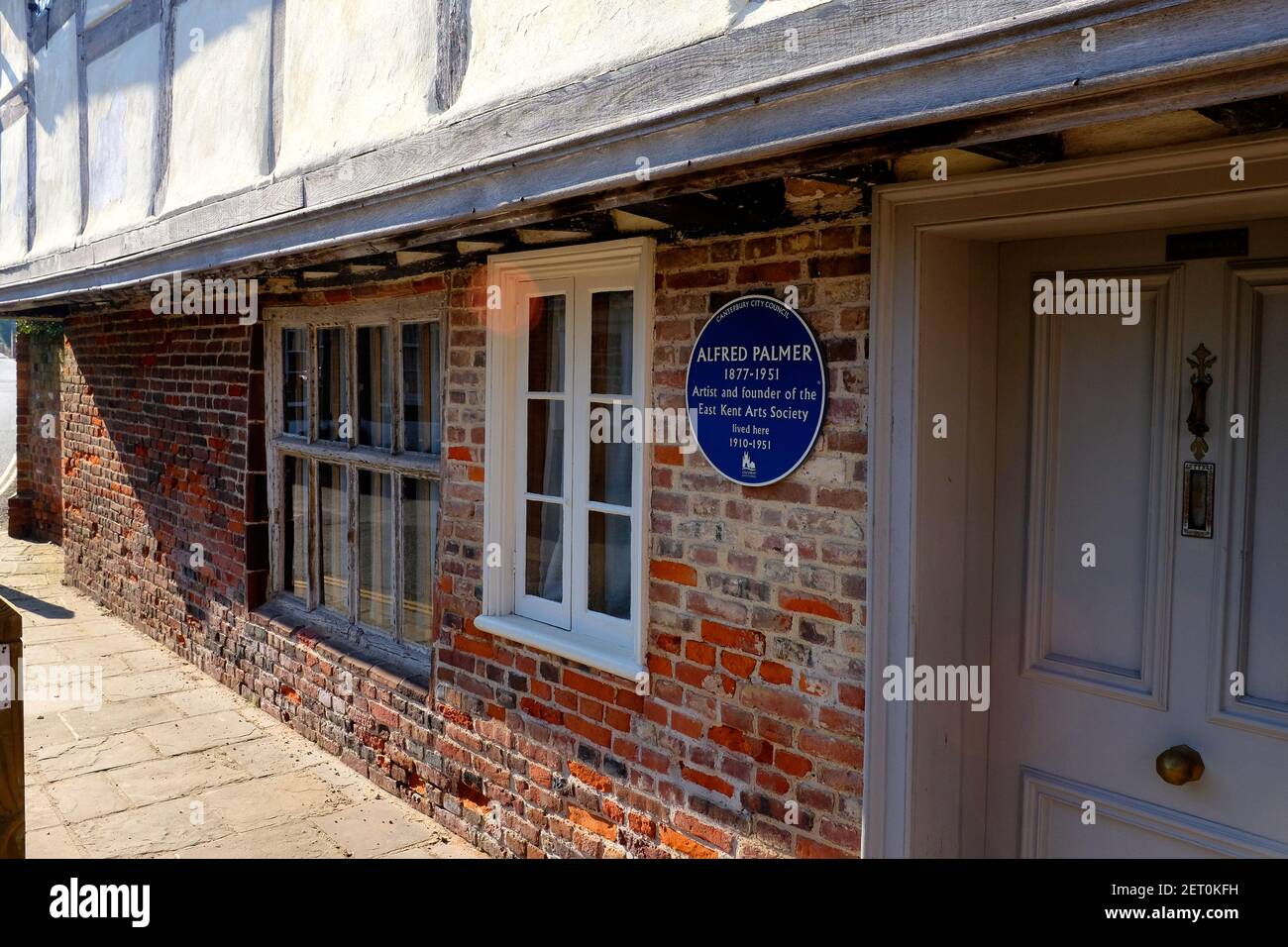 ex residenza del pittore vittoriano alfred palmer nella città di fordwich east kent uk febbraio 2021 Foto Stock