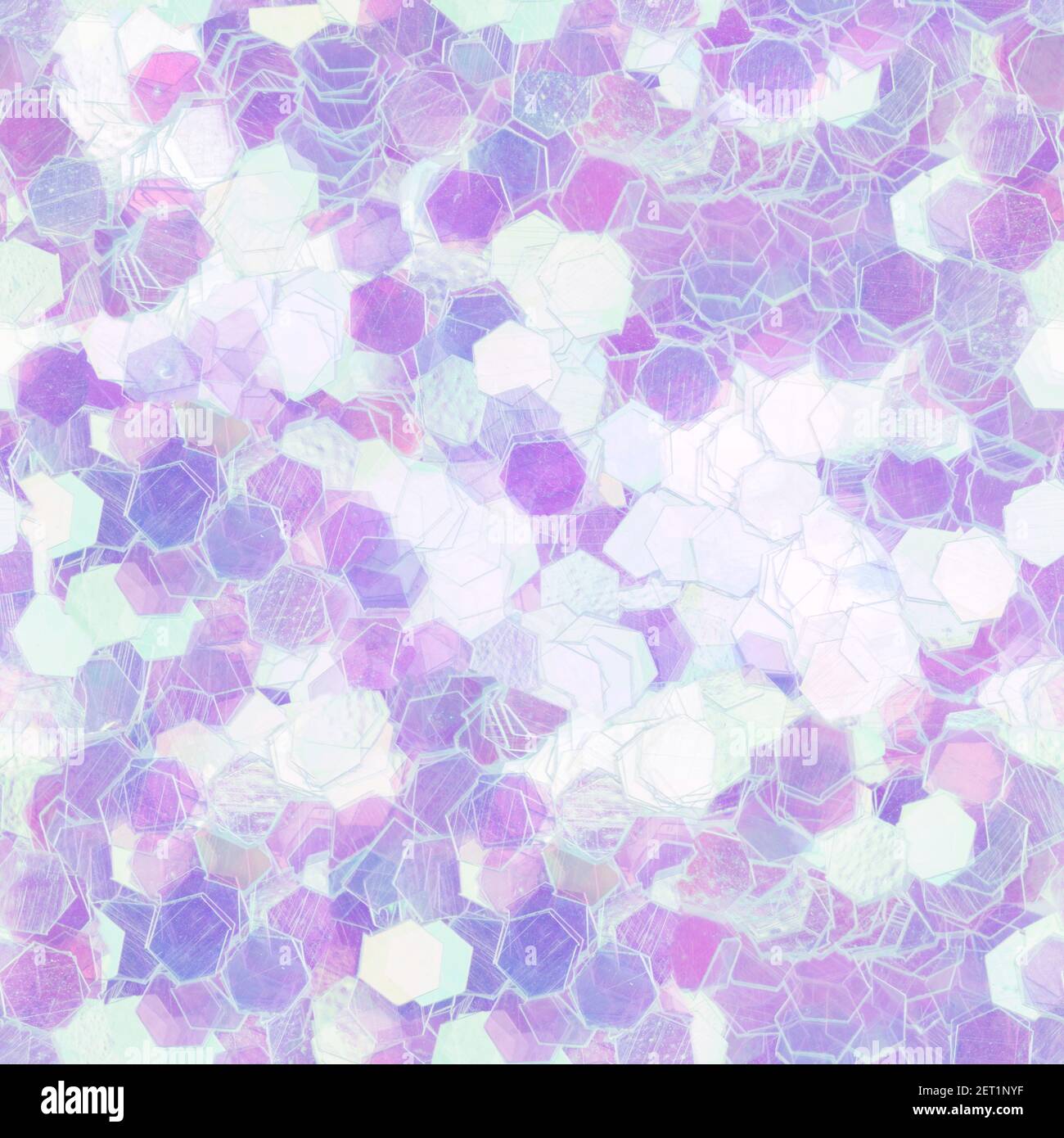 Viola, fucsia, glitter magenta, confetti scintillanti. Natale sfondo astratto, modello senza giunture. Foto Stock