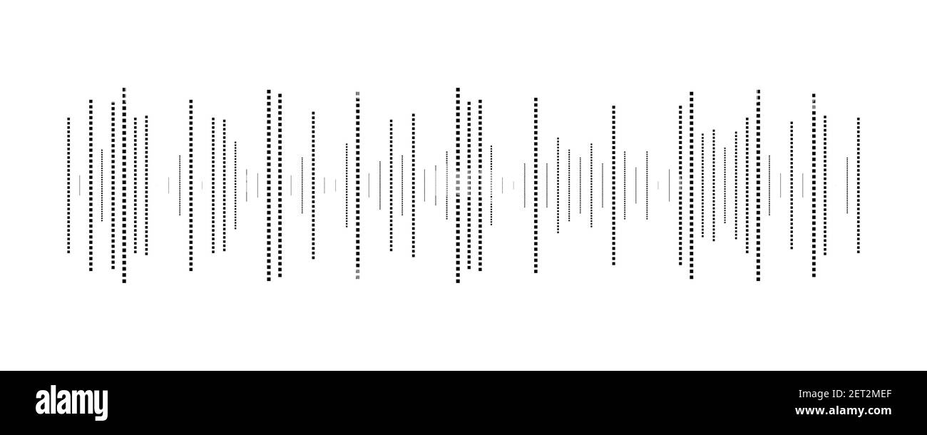 Big data elemento astratto bianco e nero con quadrati. Vettore di informazioni illustrazione geometrica con pixel Illustrazione Vettoriale